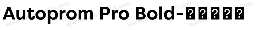 Autoprom Pro Bold字体转换